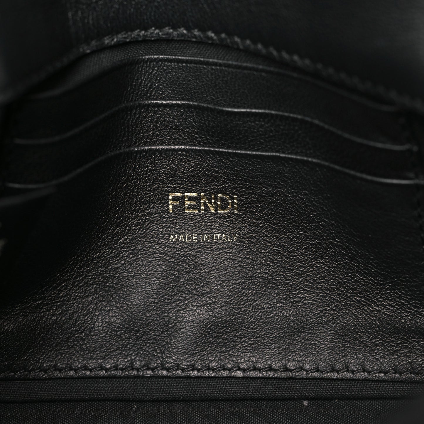 Nappa FF 1974 Embossed Mini Baguette Black