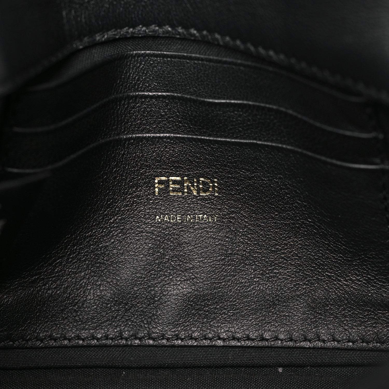 Fendi Nappa FF 1974 Embossed Mini Baguette Black 6 of 10