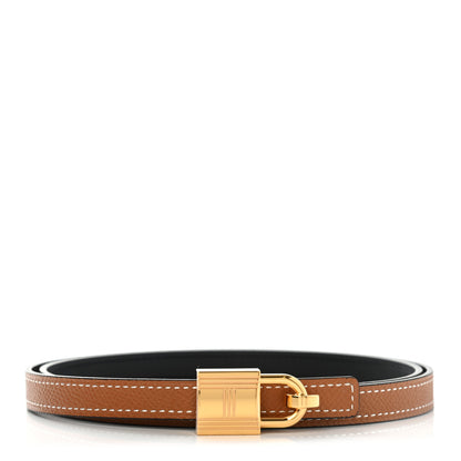 Hermes Epsom Swift 13mm Romance Belt 80 Gold Black 1 of 6