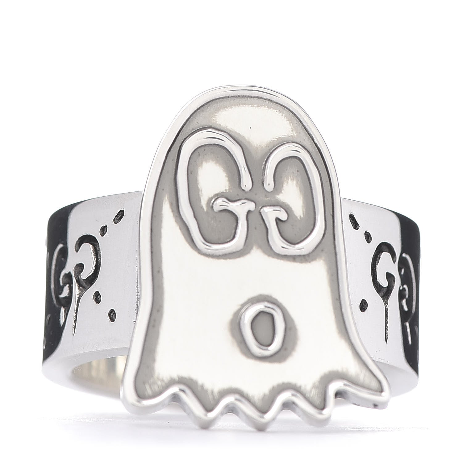 Gucci Sterling Silver GucciGhost Ghost Ring 54 6.75 1 of 6