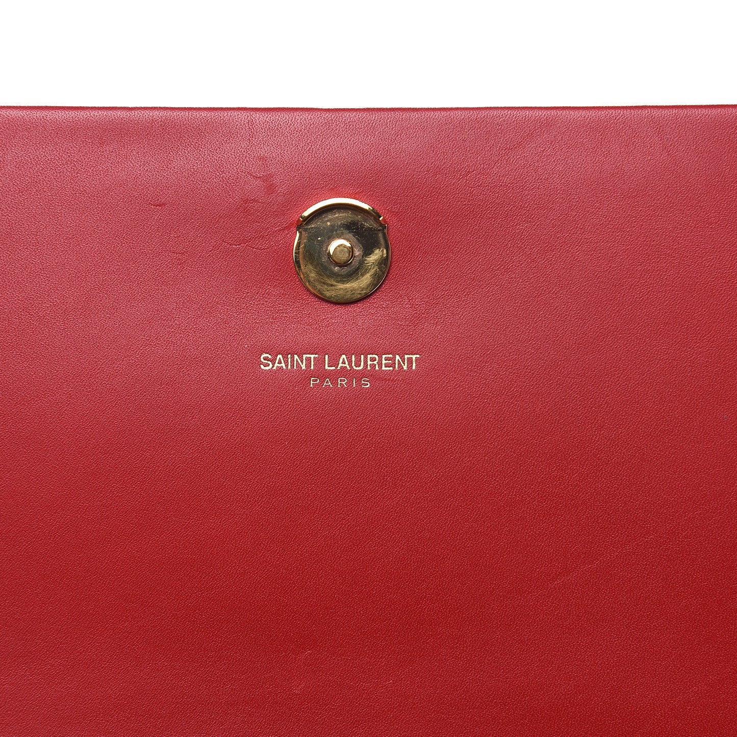 Smooth Calfskin Medium Classic Monogram Kate Tassel Satchel Lipstick Red