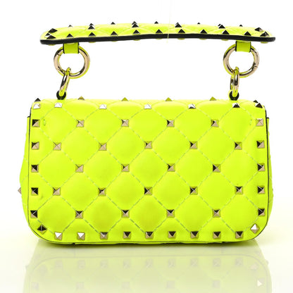 Valentino Garavani Calfskin Mini Rockstud Spike Shoulder Bag Lime 10 of 10
