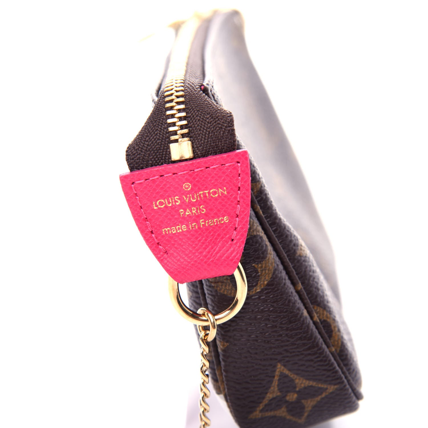 Louis Vuitton Monogram 2019 Christmas Animation Mini Courchevel Pochette Accessories Fuchsia 7 of 11