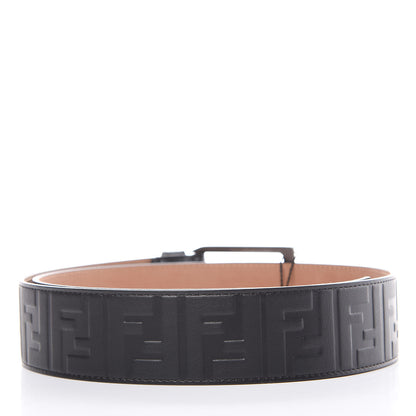 Fendi Vitello Grace FF 1974 Embossed Belt 95 38 Black 3 of 7