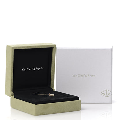 Van Cleef & Arpels 18K Yellow Gold Mother of Pearl Sweet Alhambra Pendant Necklace 7 of 7