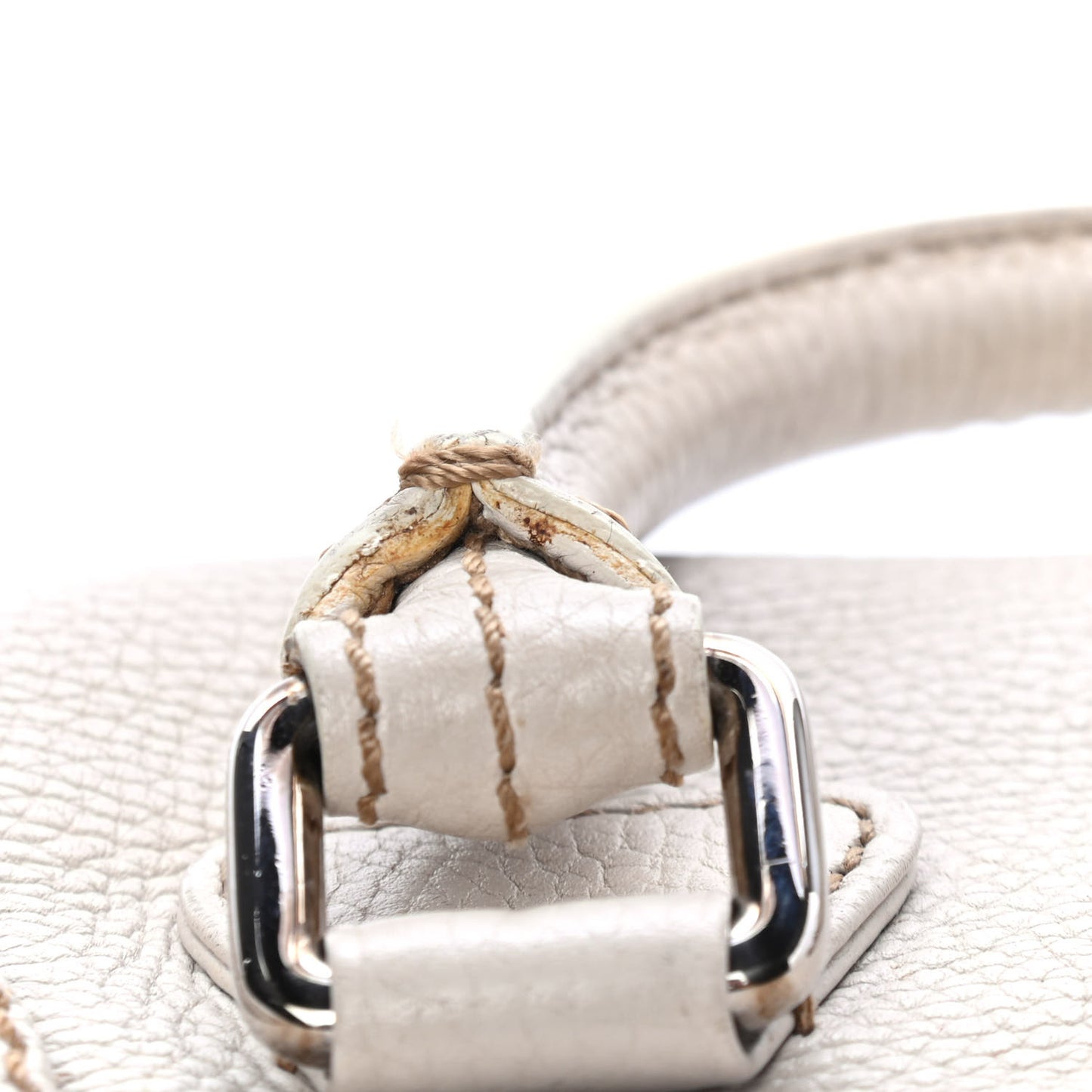 Calfskin Small Tassel Bowler White