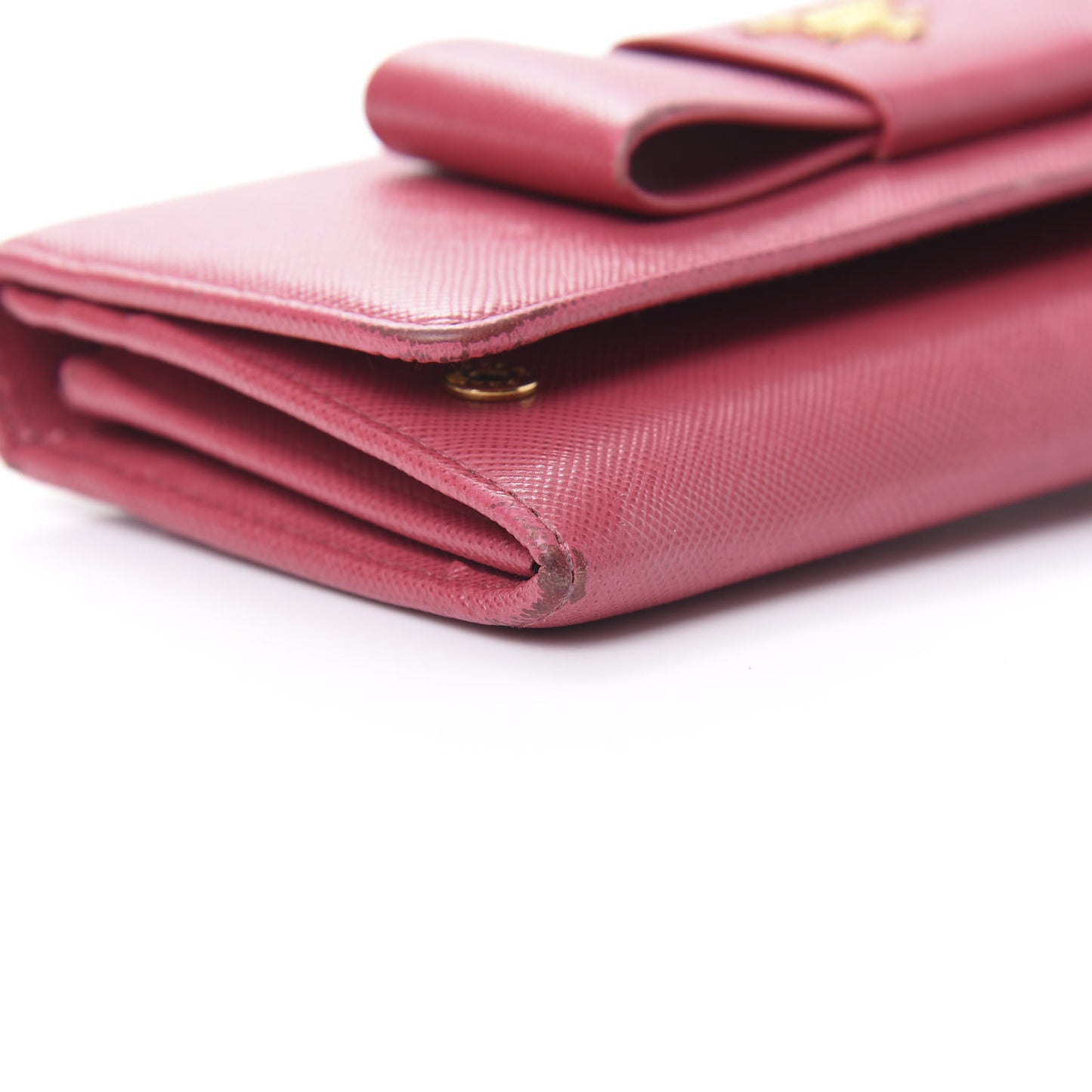 Saffiano Bow Continental Wallet Peonia