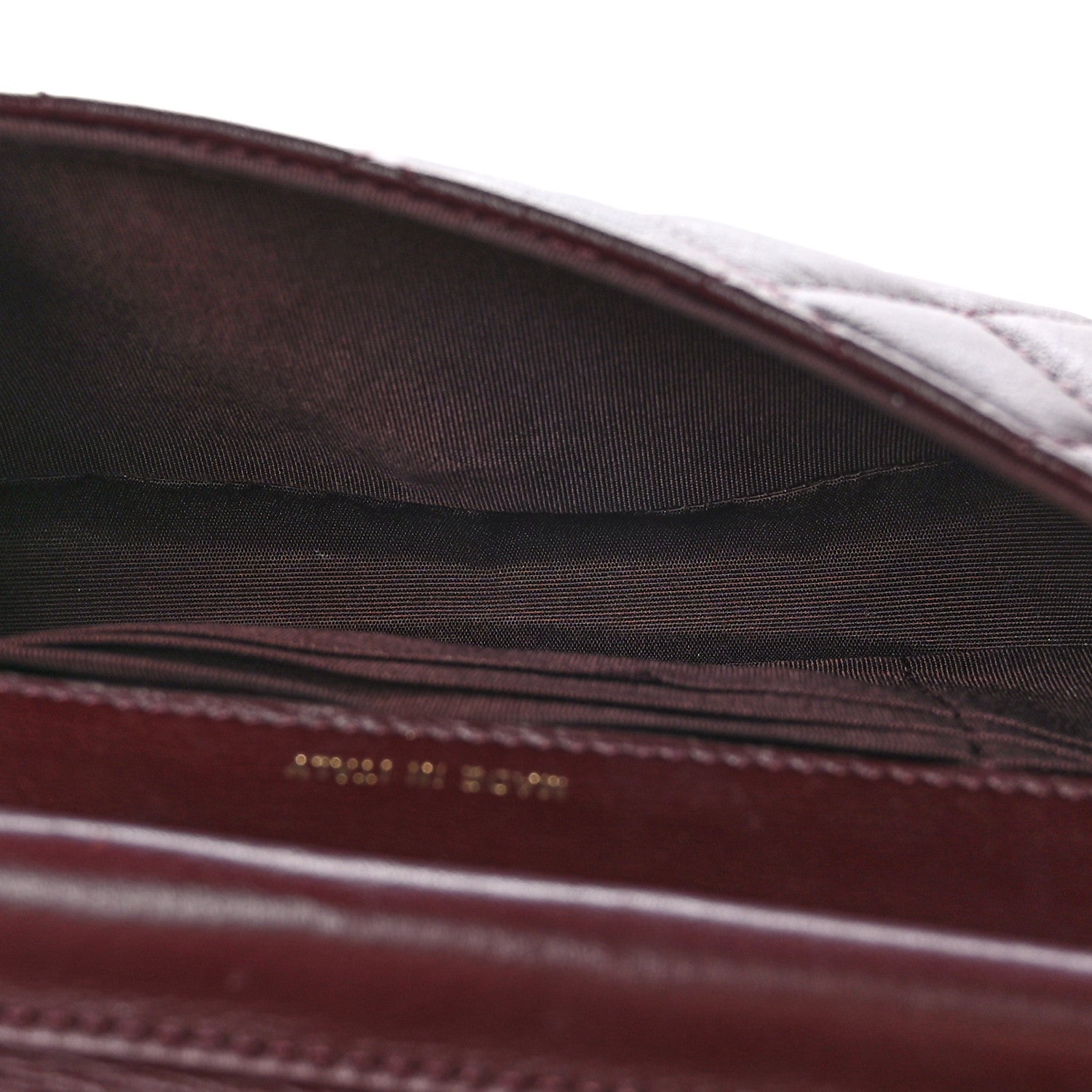 Chanel Calfskin Quilted Coco Mail Clutch With Chain Burgundy 5 of 10