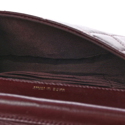 Chanel Calfskin Quilted Coco Mail Clutch With Chain Burgundy 5 of 10