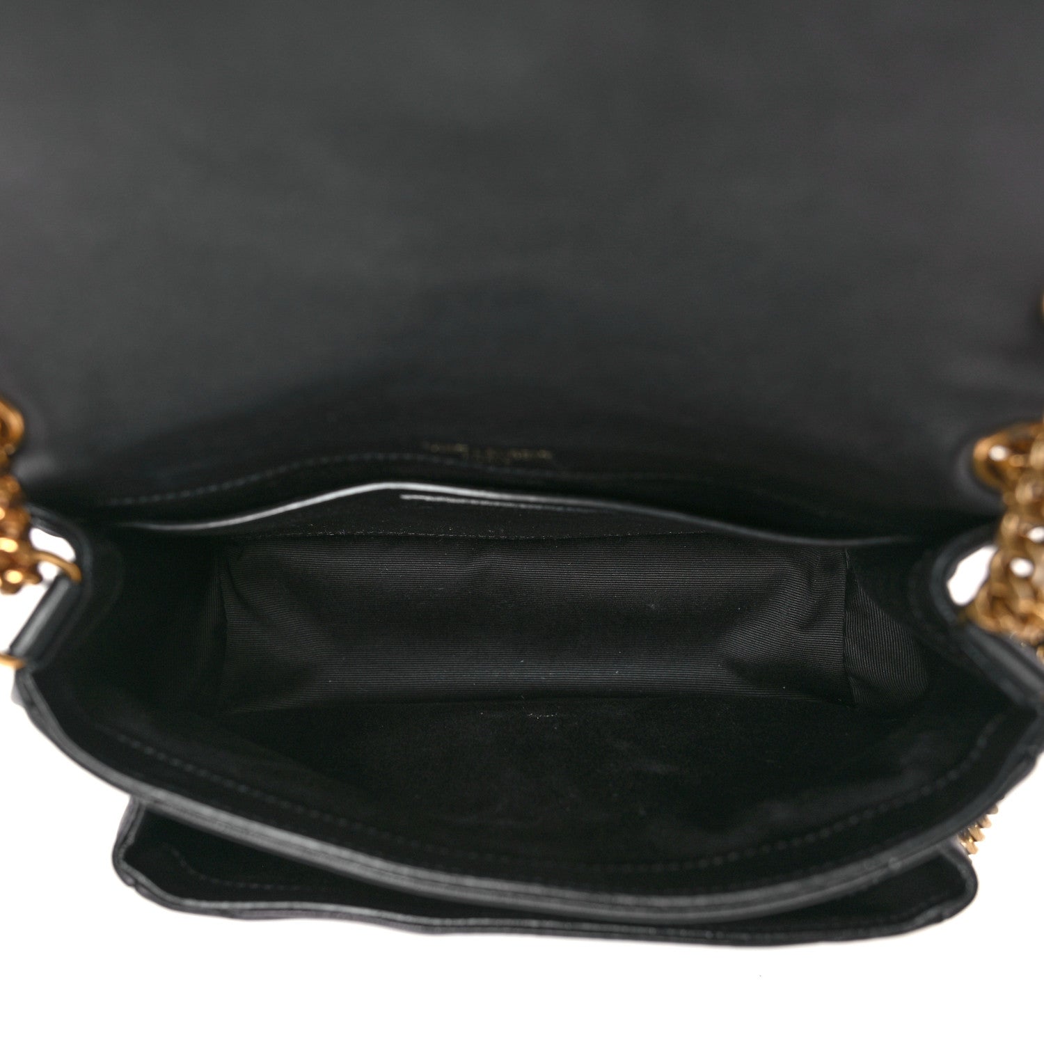 Saint Laurent Lambskin Matelasse Monogram Baby Niki Chain Satchel Black 5 of 10