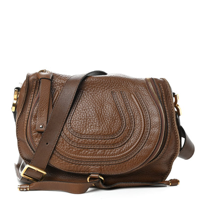 Chloe Calfskin Medium Marcie Round Zip Crossbody Nut 1 of 9