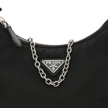 Prada Nylon Re-Edition 2005 Shoulder Bag Black 8 of 14