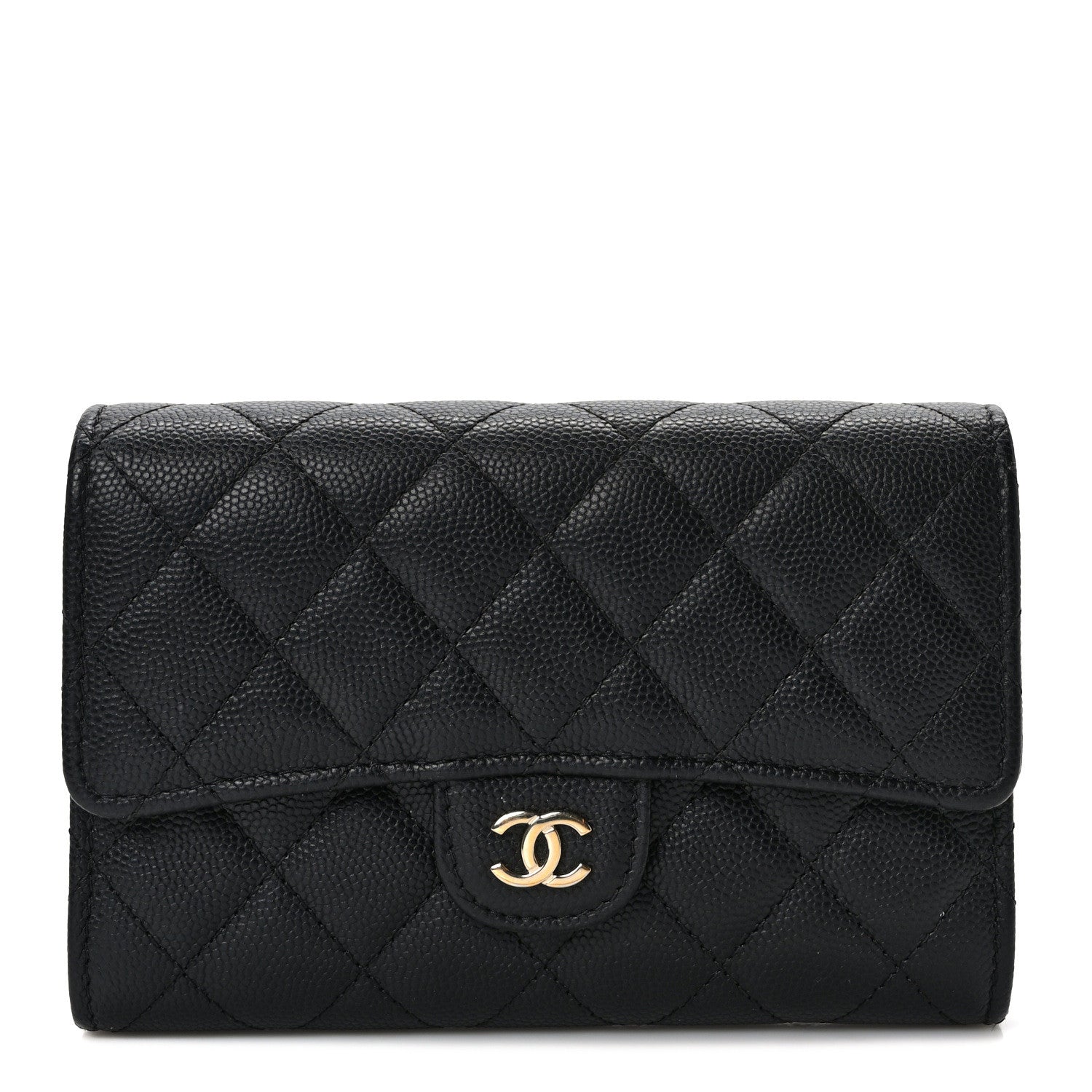 Chanel Caviar Quilted Medium Flap Wallet Black 1 of 10