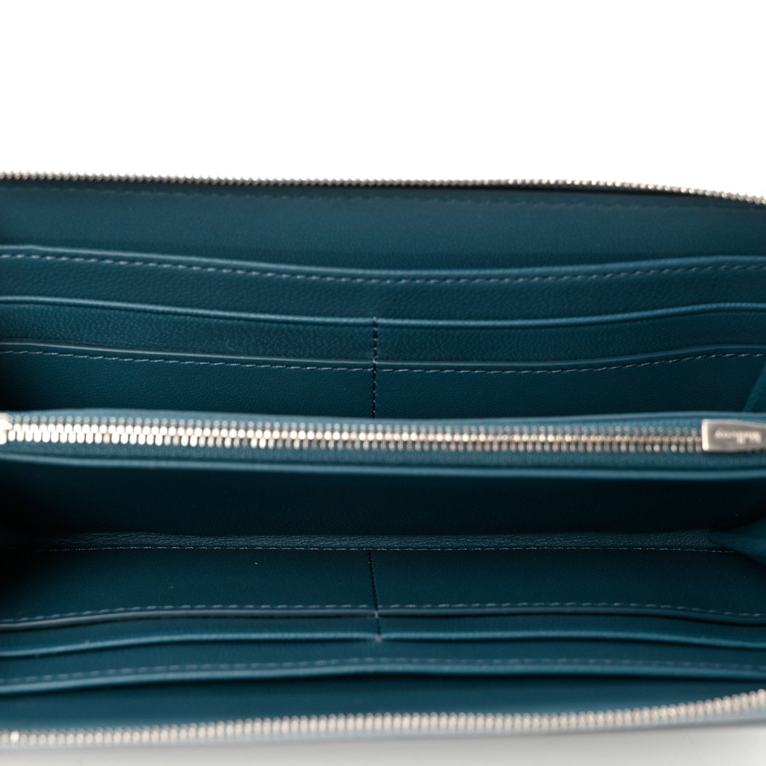 Mulberry Micro Classic Grain Plaque 8 Credit Card Zip Wallet Cloud 5 of 8