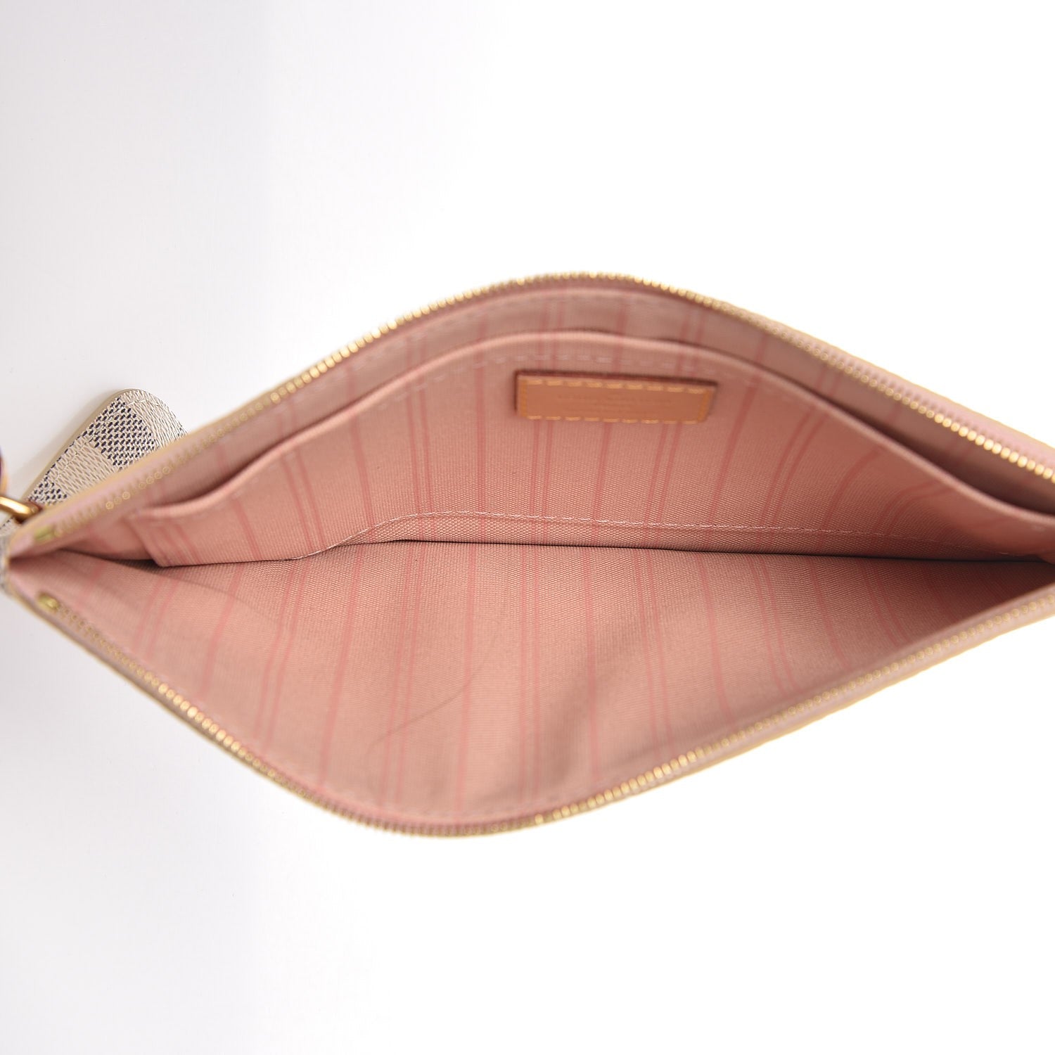 Louis Vuitton Damier Azur Neverfull MM GM Pochette Rose Ballerine 5 of 7