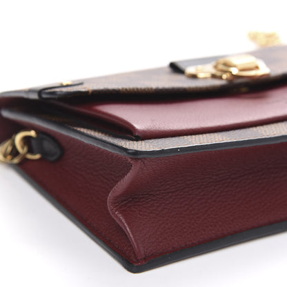 Louis Vuitton Damier Ebene Vavin Chain Wallet Red 8 of 10