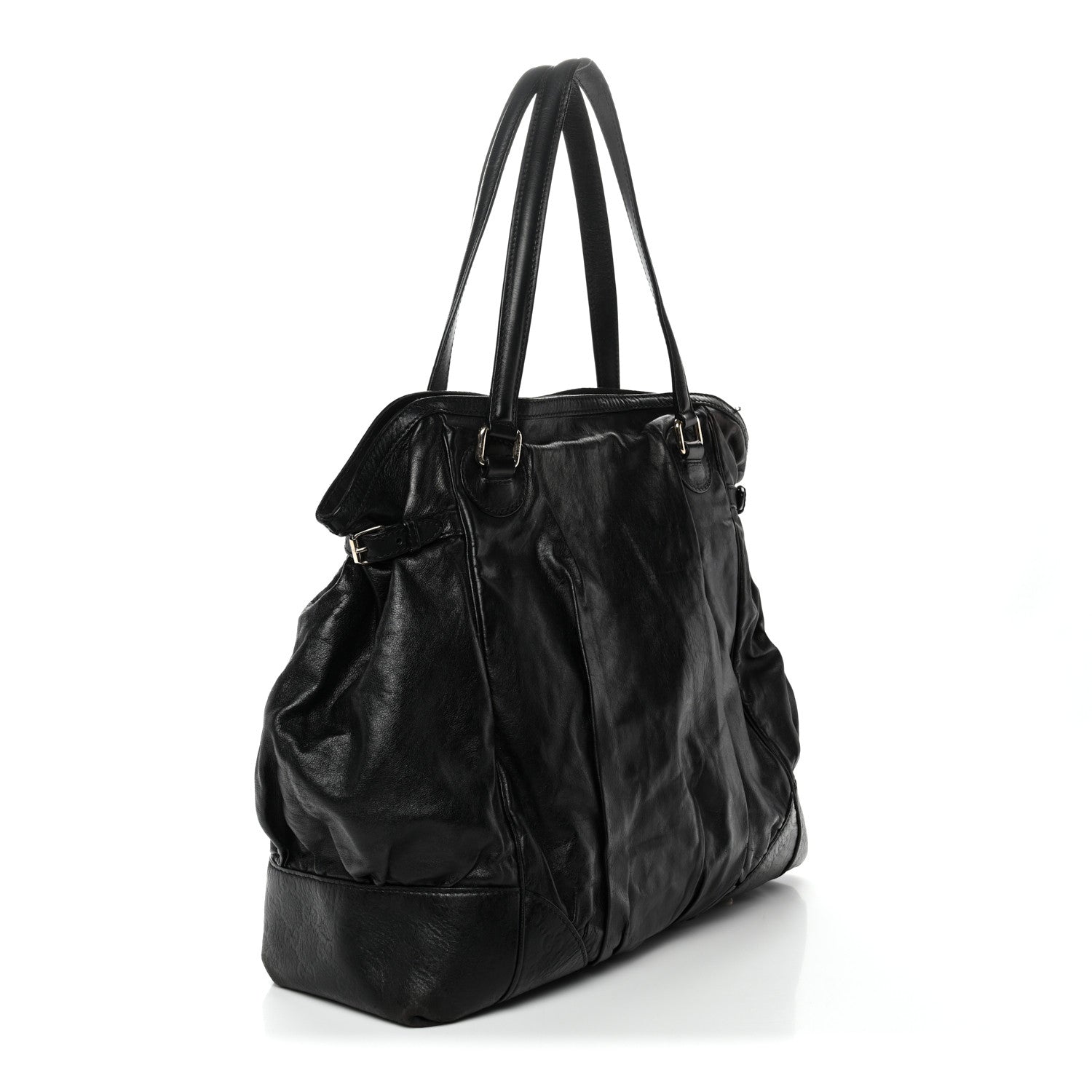 Gucci Calfskin Guccissima Full Moon Tote Black 3 of 14