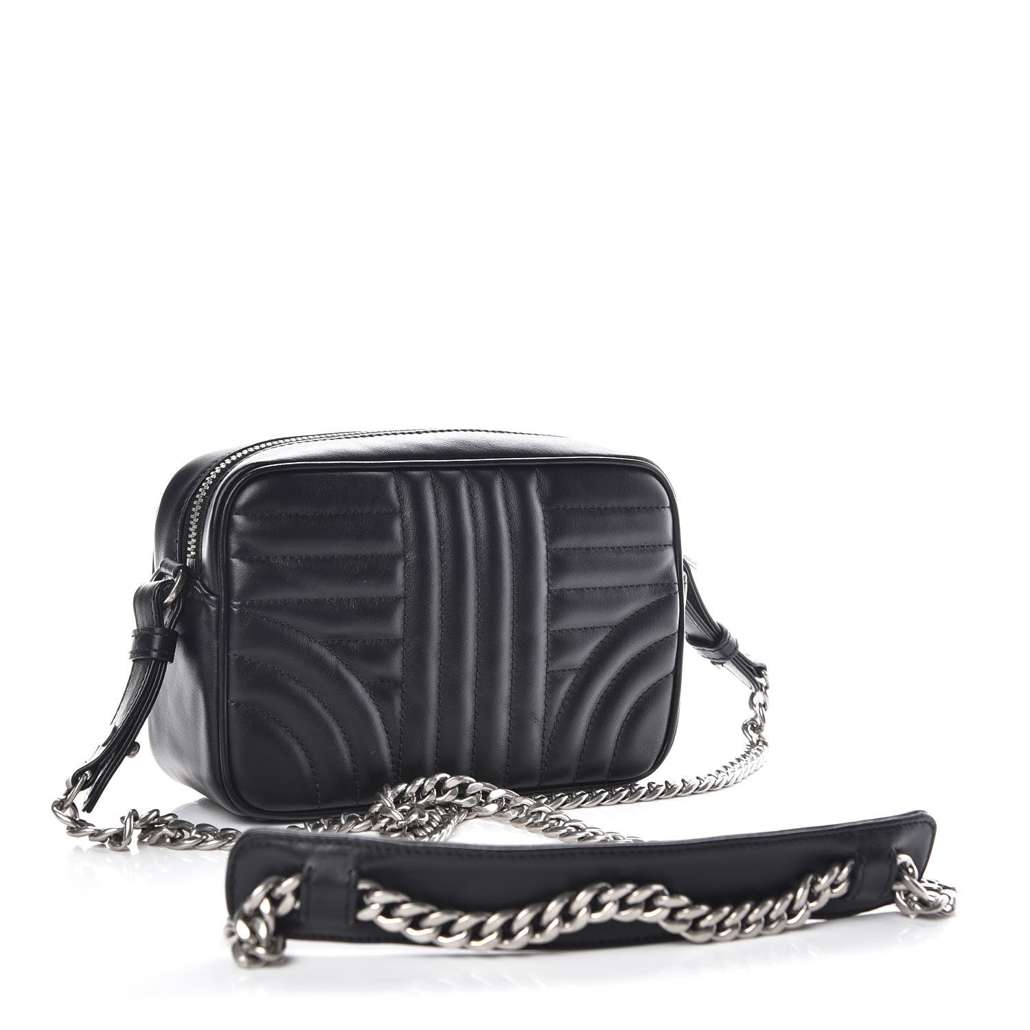 Prada Soft Calfskin Diagramme Crossbody Bag Black 3 of 8