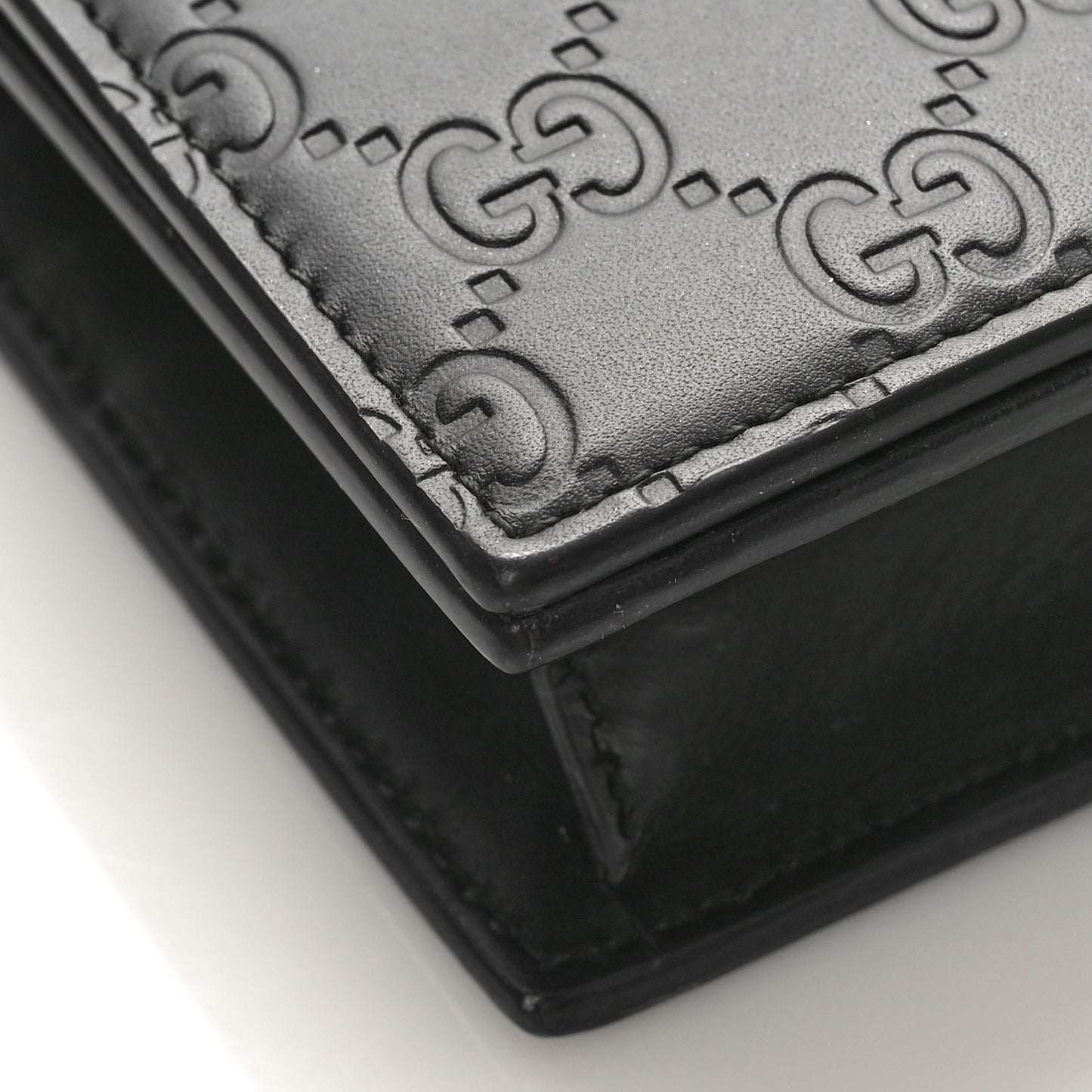 Guccissima Signature Bowy Chain Wallet Black