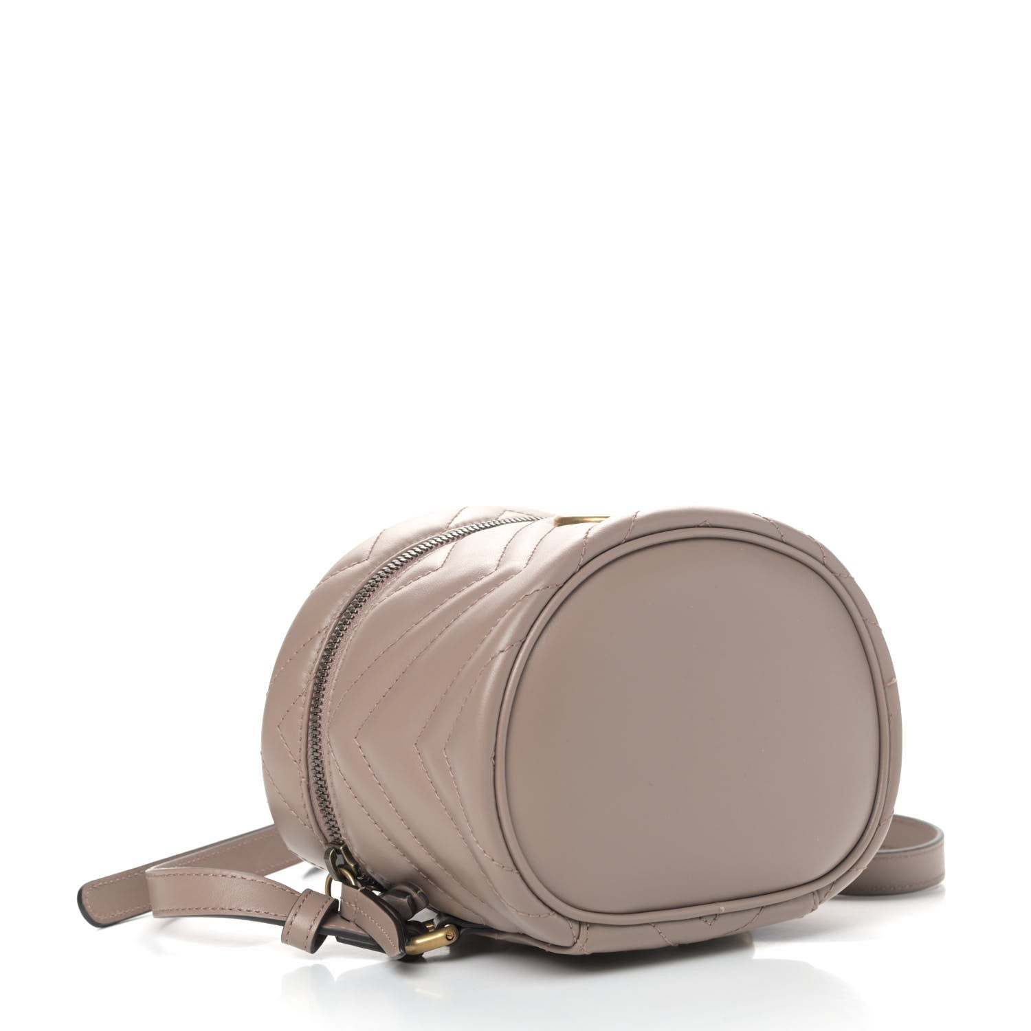 Gucci Calfskin Matelasse Mini GG Marmont Round Backpack Porcelain Rose 2 of 3