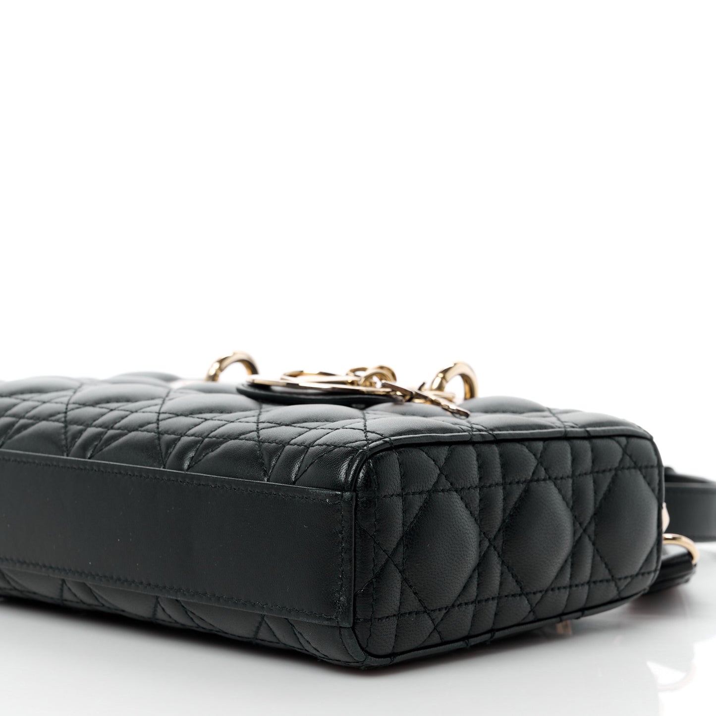 Lambskin Cannage Small Lady D-Joy Black