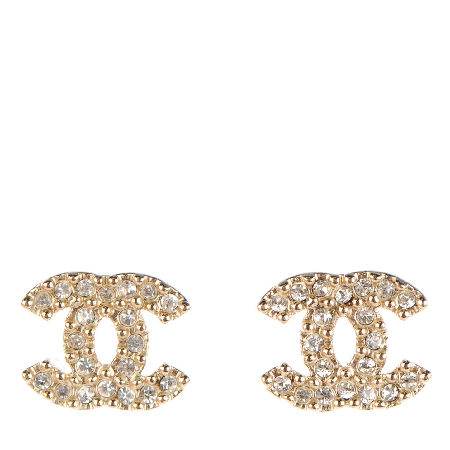 Crystal CC Earrings Gold