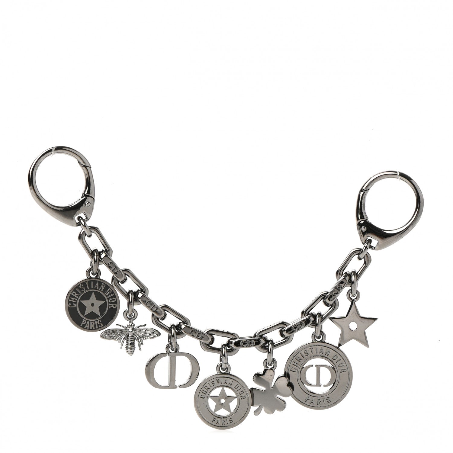 Christian Dior Ruthenium Lacquer 30 Montaigne Bag Charm Black 1 of 4