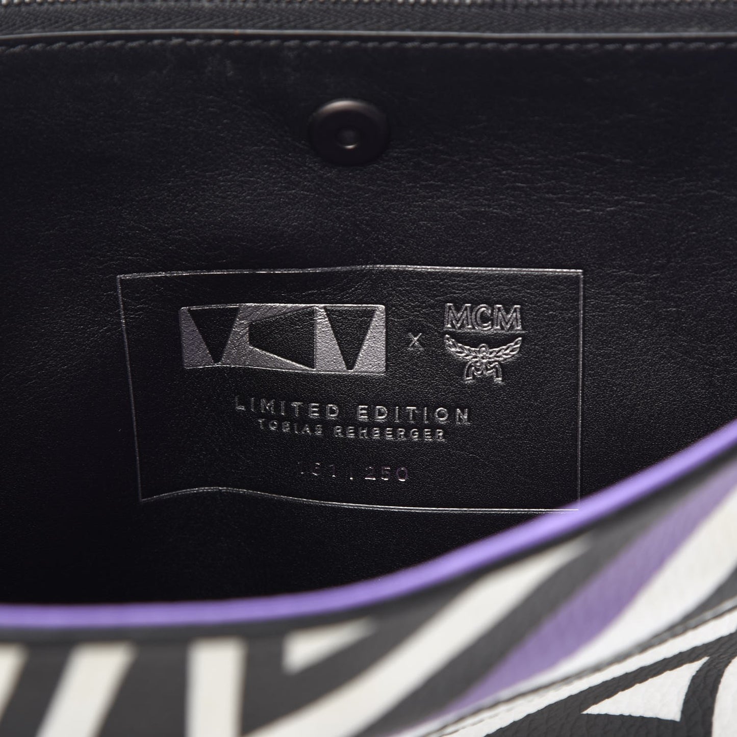 Calfskin Tobias Rehberger Print Pouch Purple