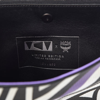 MCM Calfskin Tobias Rehberger Print Pouch Purple 9 of 13