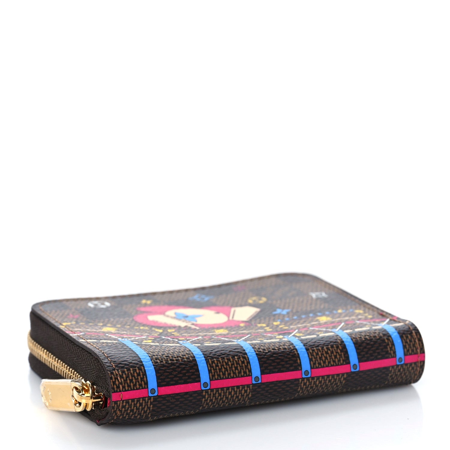 Louis Vuitton Damier Ebene 2020 Christmas Animation Roller Coaster Zippy Coin Purse Pivoine 4 of 8