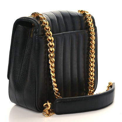 Saint Laurent Lambskin Matelasse Monogram Medium Vicky Chain Bag Black 3 of 8