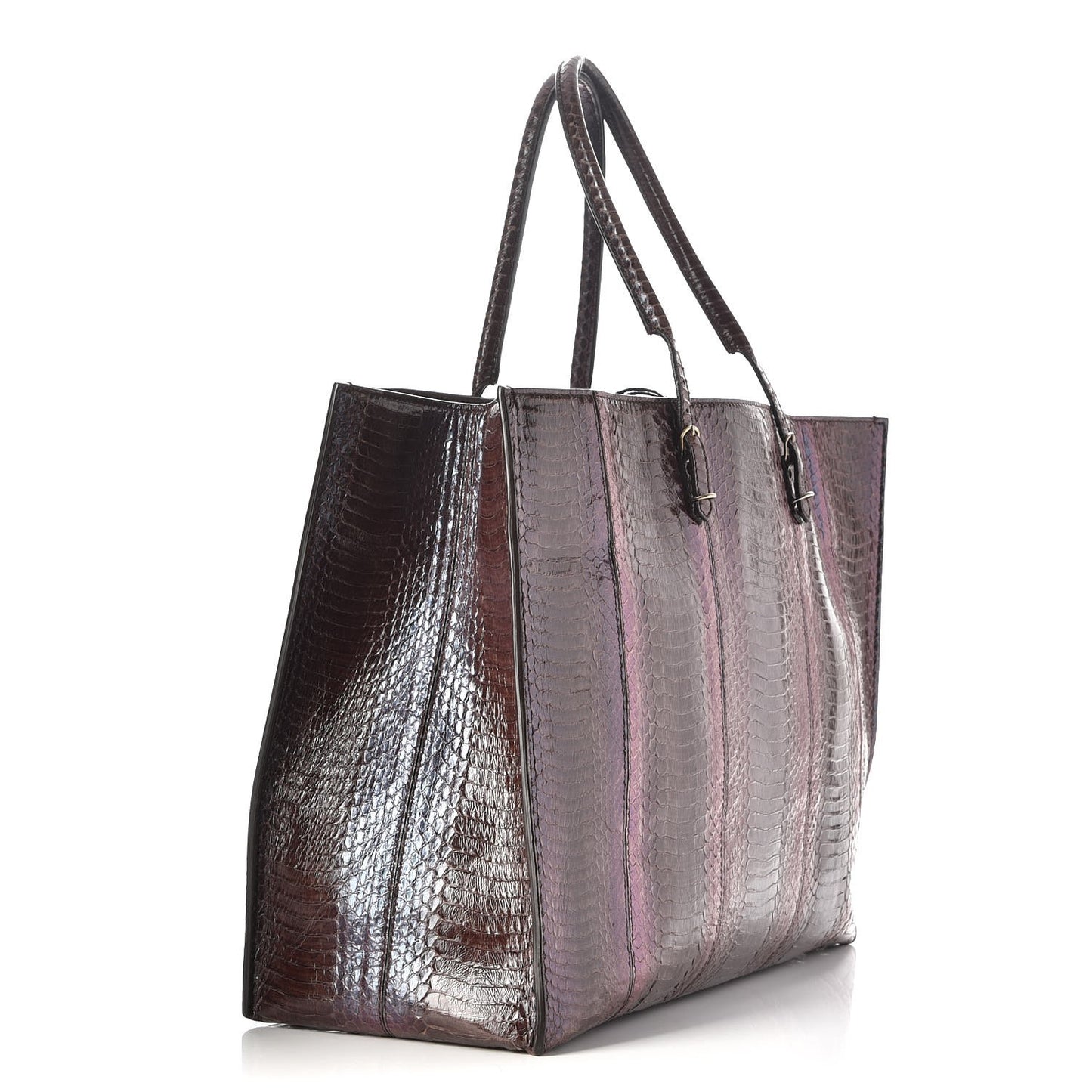 Glazed Elaphe Papier A4 Tote Violet