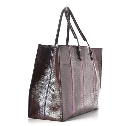 Balenciaga Glazed Elaphe Papier A4 Tote Violet 3 of 7
