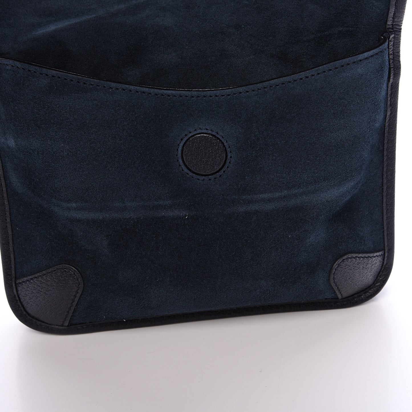 Suede Web Small Neo Vintage Double Flap Messenger Bag Blue