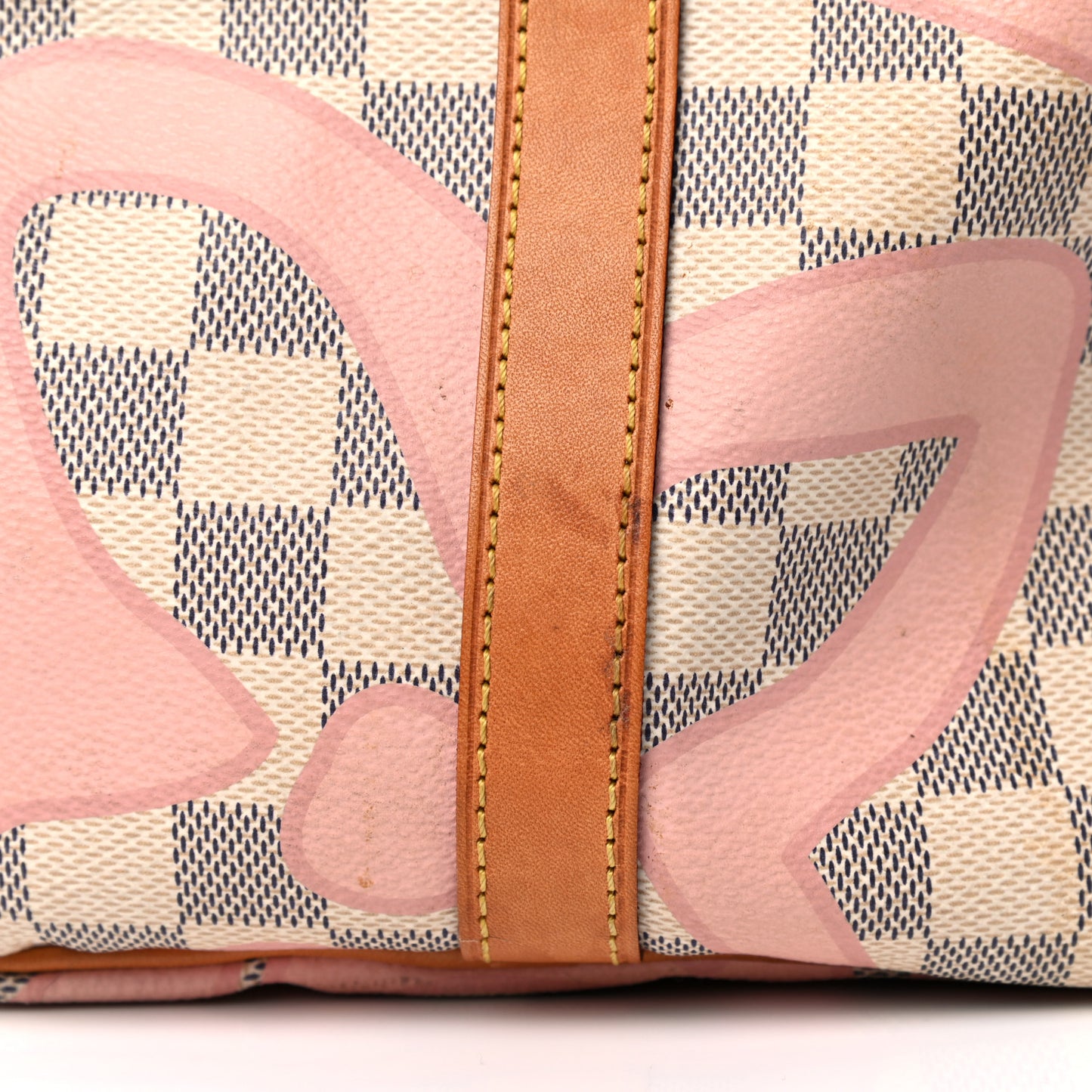 Damier Azur Tahitienne Speedy Bandouliere 30 Rose Ballerine