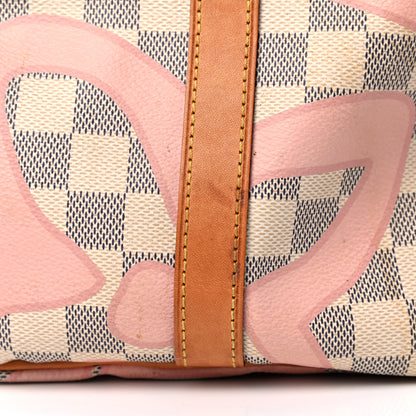 Louis Vuitton Damier Azur Tahitienne Speedy Bandouliere 30 Rose Ballerine 20 of 27
