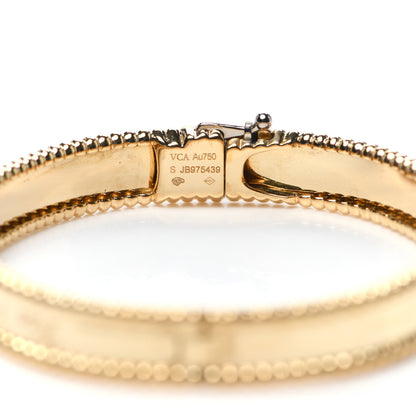 Van Cleef & Arpels 18K Yellow Gold Perlee Signature Bangle Bracelet S 4 of 5