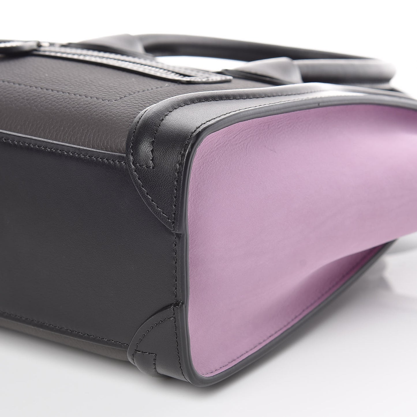 Baby Grained Calfskin Nubuck Tri-color Nano Luggage Anthracite