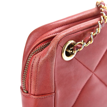 Chanel Lambskin Quilted Crossbody Red 20 of 24