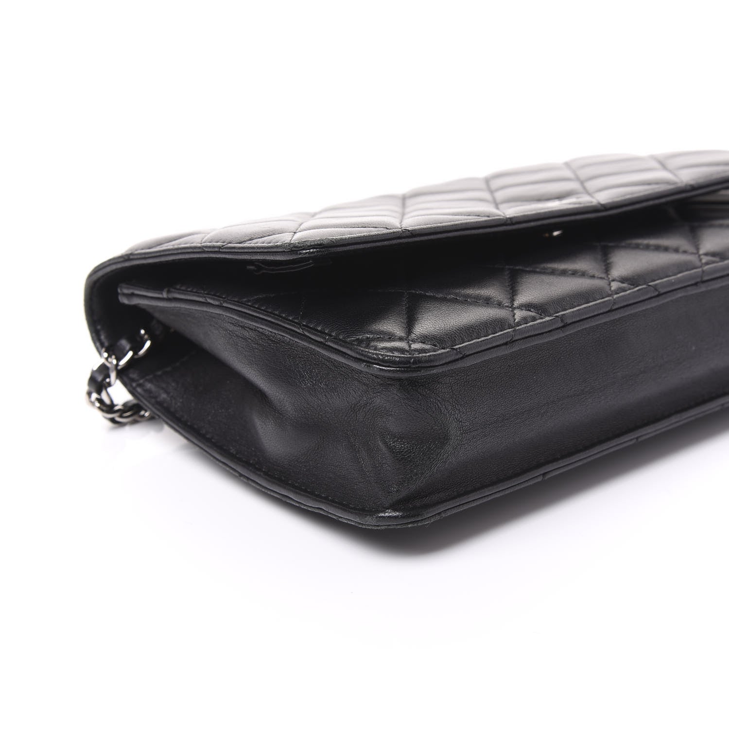 Chanel Lambskin Quilted Wallet On Chain WOC Black 5 of 10