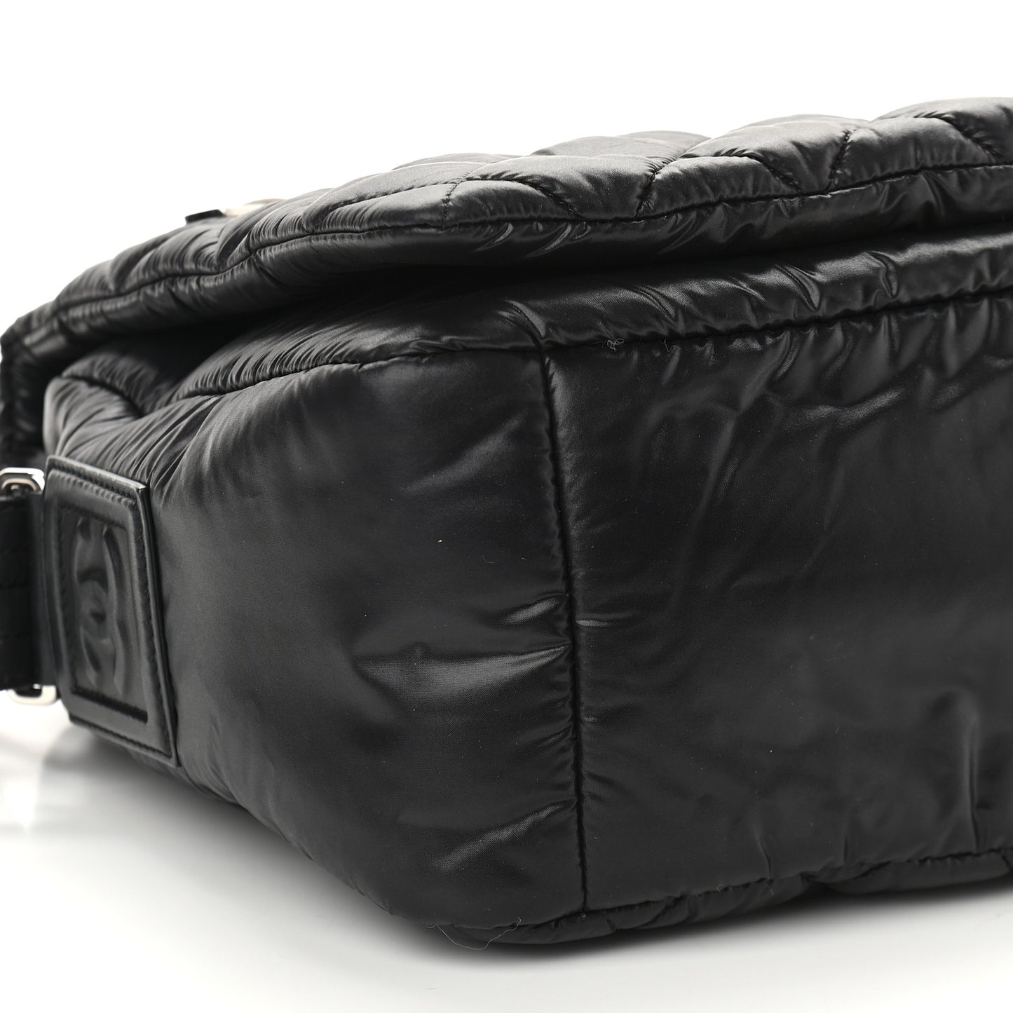Nylon Small Coco Cocoon Messenger Bag Black