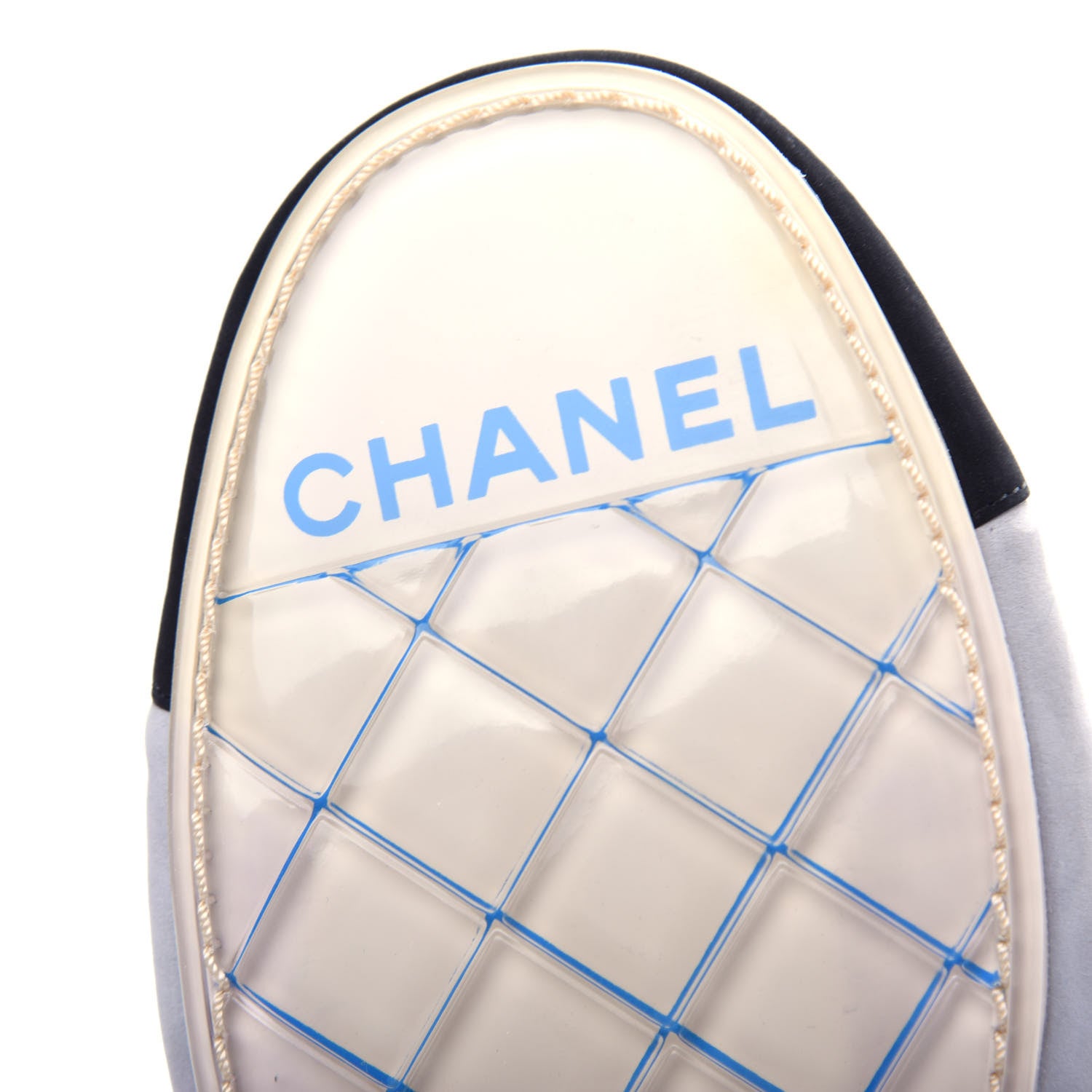 Chanel Nubuck Suede CC Elastic Cap Toe Ballerina Flats 40.5 Blue 9 of 11