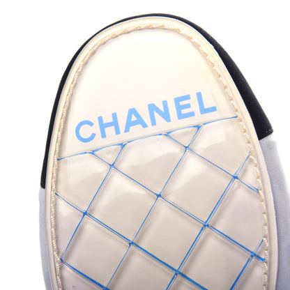 Chanel Nubuck Suede CC Elastic Cap Toe Ballerina Flats 40.5 Blue 9 of 11