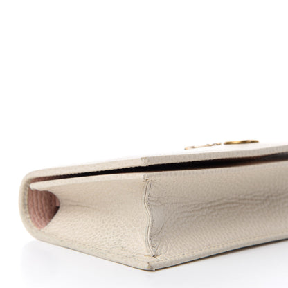Gucci Calfskin GG Marmont Bow Chain Wallet White 6 of 11