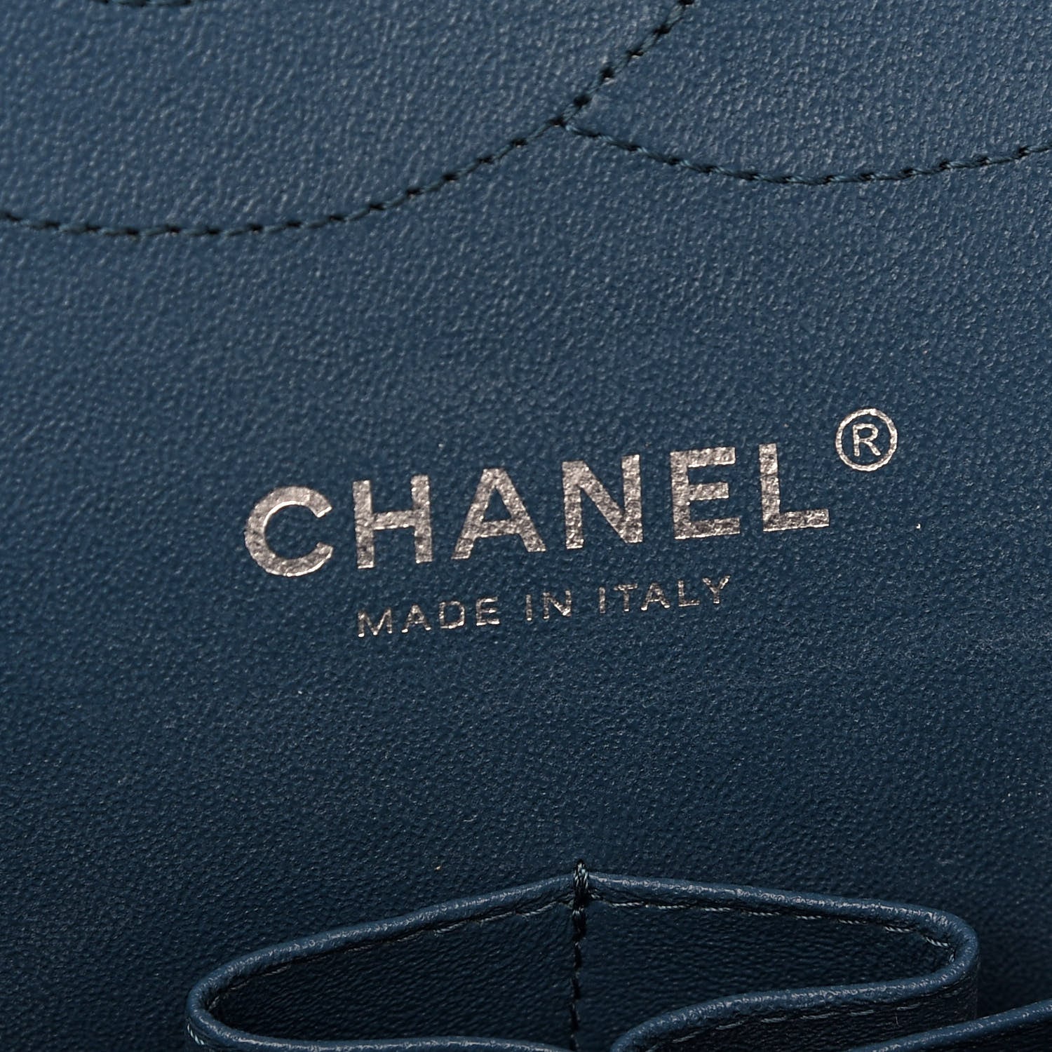 Chanel Caviar Chevron Quilted Jumbo Double Flap Blue 6 of 9