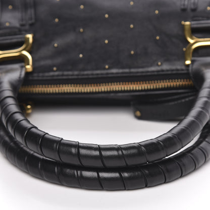 Chloe Calfskin Studded Medium Marcie Satchel Black 10 of 15
