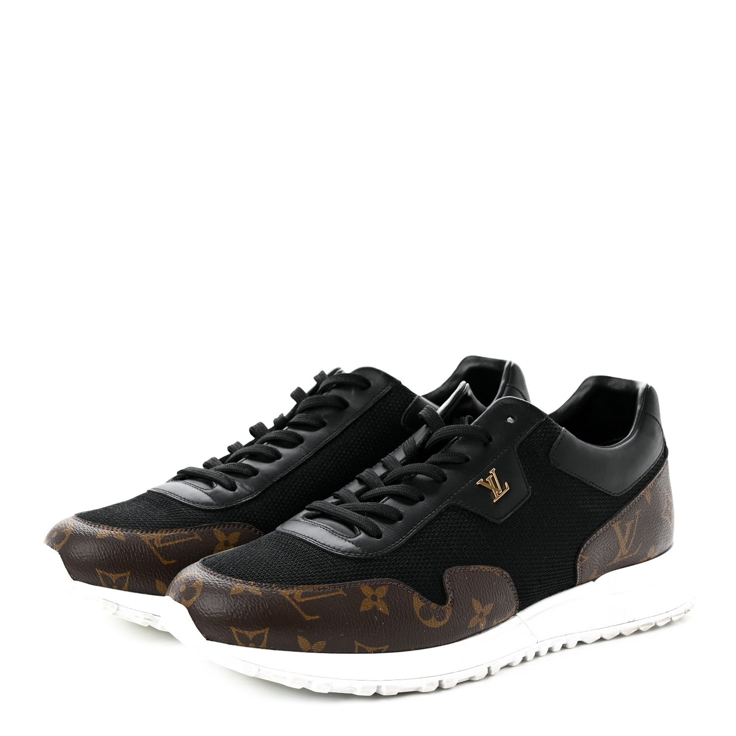 Monogram Mens Run Away Sneakers 9 Black