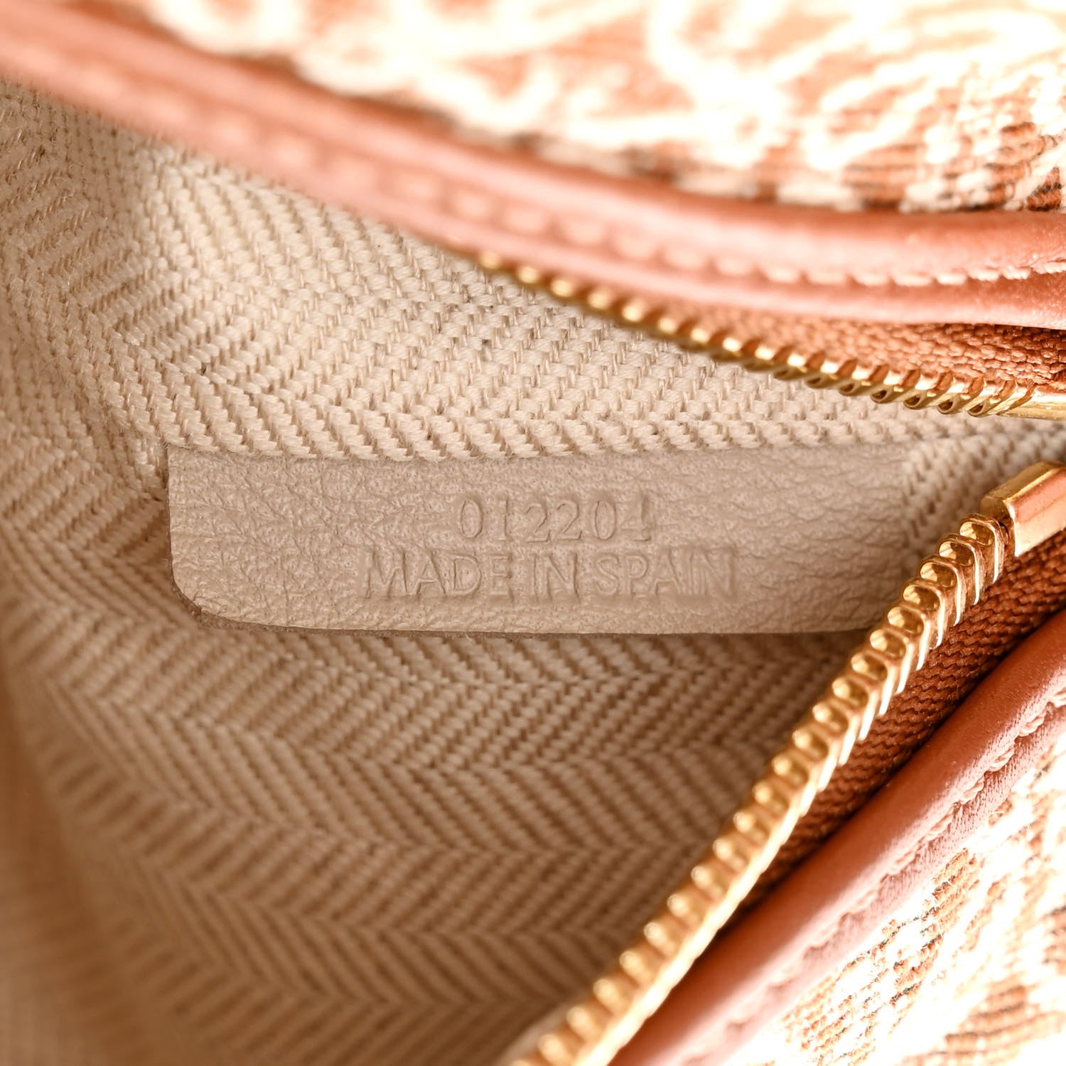 Loewe Jacquard Anagram Calfskin Small Cubi Bag Tan Pecan 7 of 10