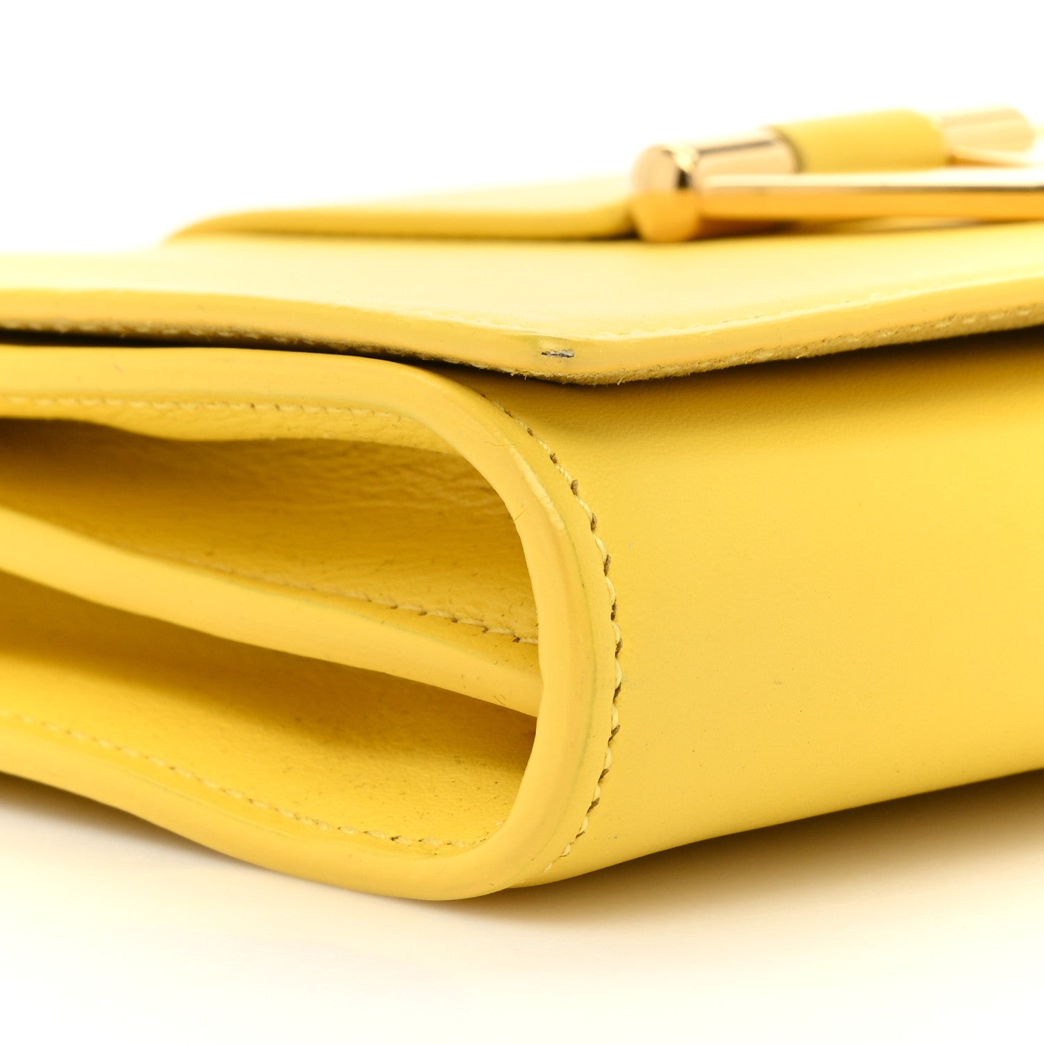 Saint Laurent Calfskin Mini Y Ligne Crossbody Pochette Bag Yellow 10 of 24