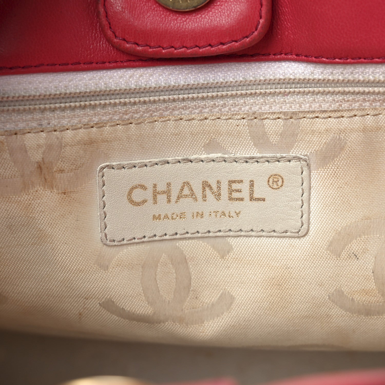 Chanel Patent CC Mini Tote Red 6 of 12